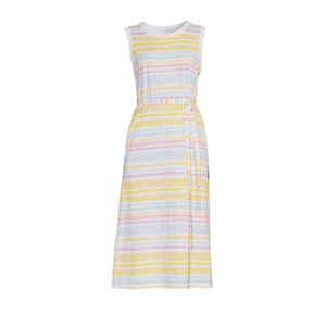 Striped pastel midi dress XS